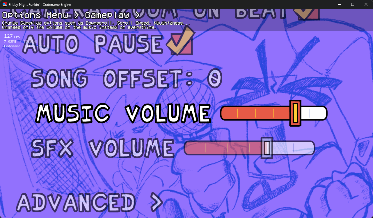 Gameplay Menu